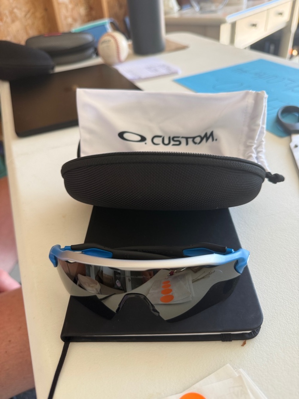 Oakley Blue & Black Sports Sunglasses